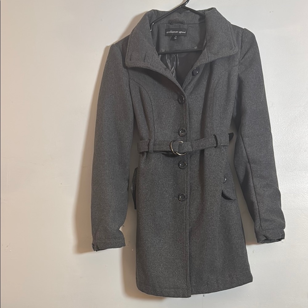Ambience Gray Belted Coat